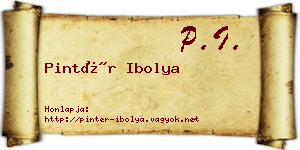 Pintér Ibolya névjegykártya