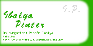 ibolya pinter business card