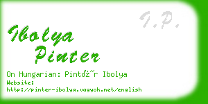 ibolya pinter business card
